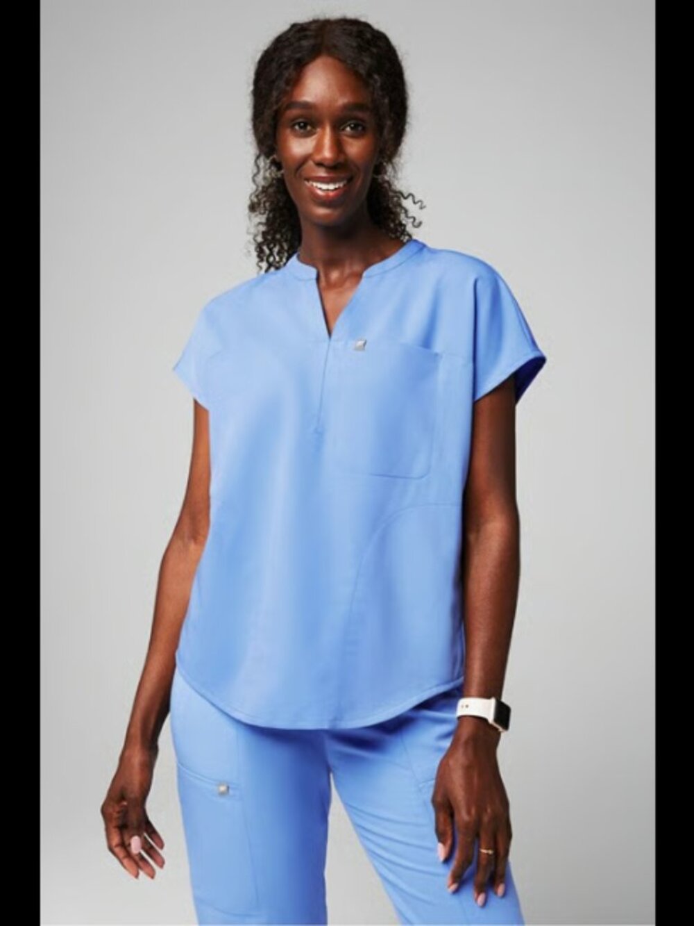Fabletics Women's Ceil Blue Evolve Oversized Scrub Top